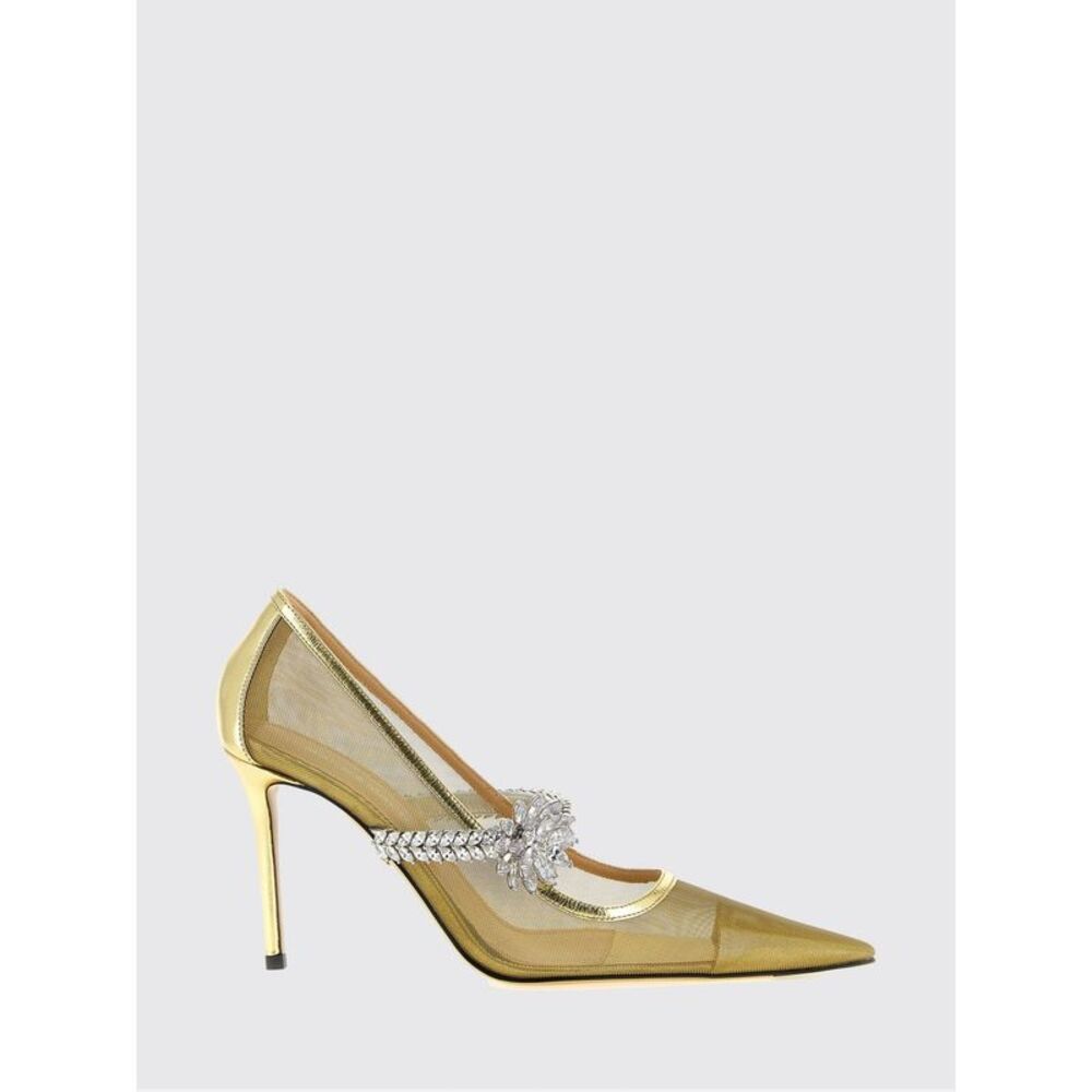 Mach&Mach Women Lotus Flower Mesh Heeled Pumps Mach&Mach